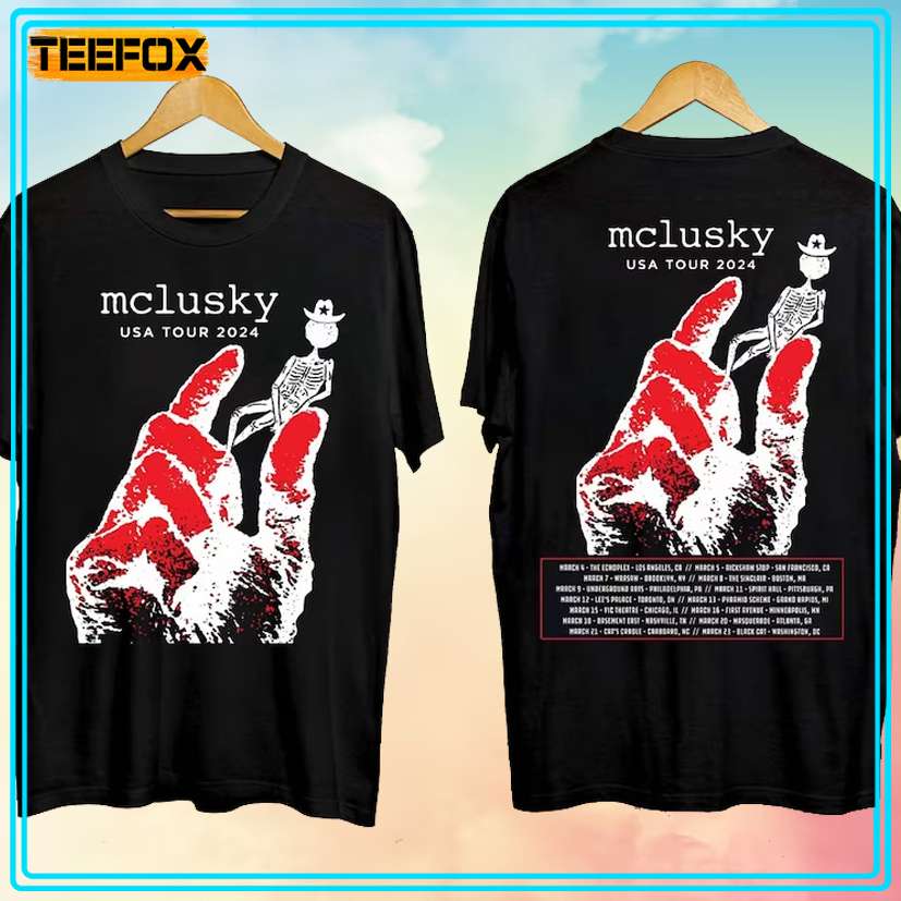 Mclusky USA Music Tour 2024 Concert T-Shirt