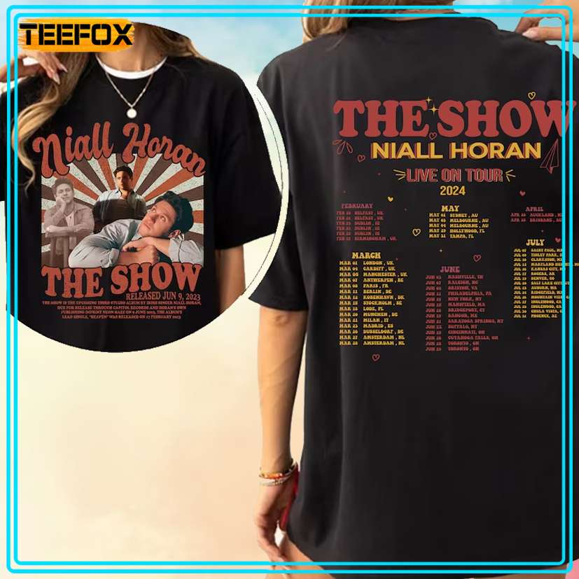 Niall Horan Tracklist The Show Live on tour 2024 T-Shirt