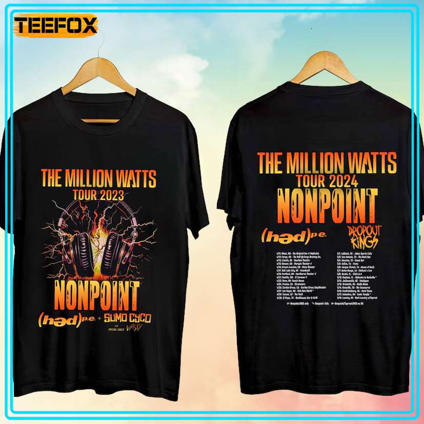 Nonpoint The Million Watts Tour 2024 Concert T-Shirt