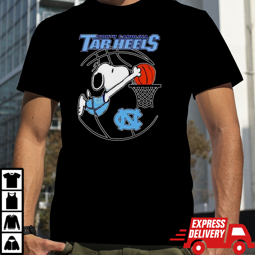 North Carolina Tar Heels Basketball Snoopy Dunk Logo Shirt