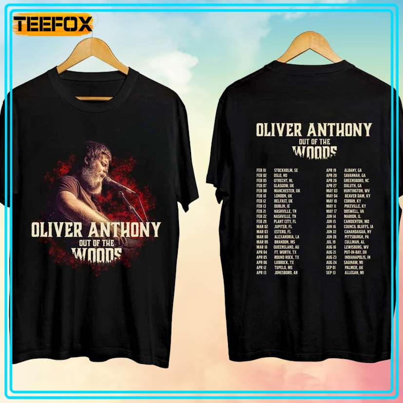 Oliver Anthony - Out Of The Woods Tour 2024 Concert T-Shirt