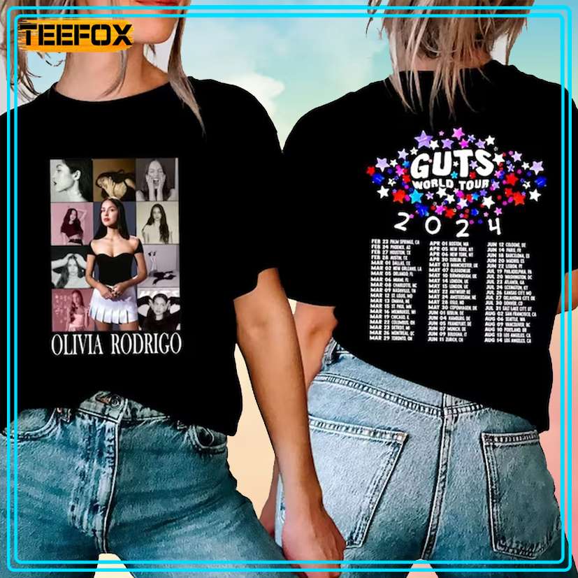 Olivia Rodrigo Guts Tour 2024 Concert T-Shirt