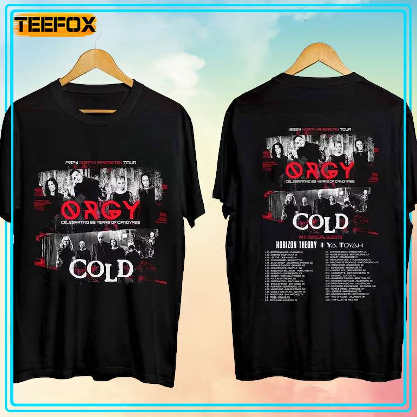 Orgy and Cold Tour 2024 Band Concert Unisex T-Shirt