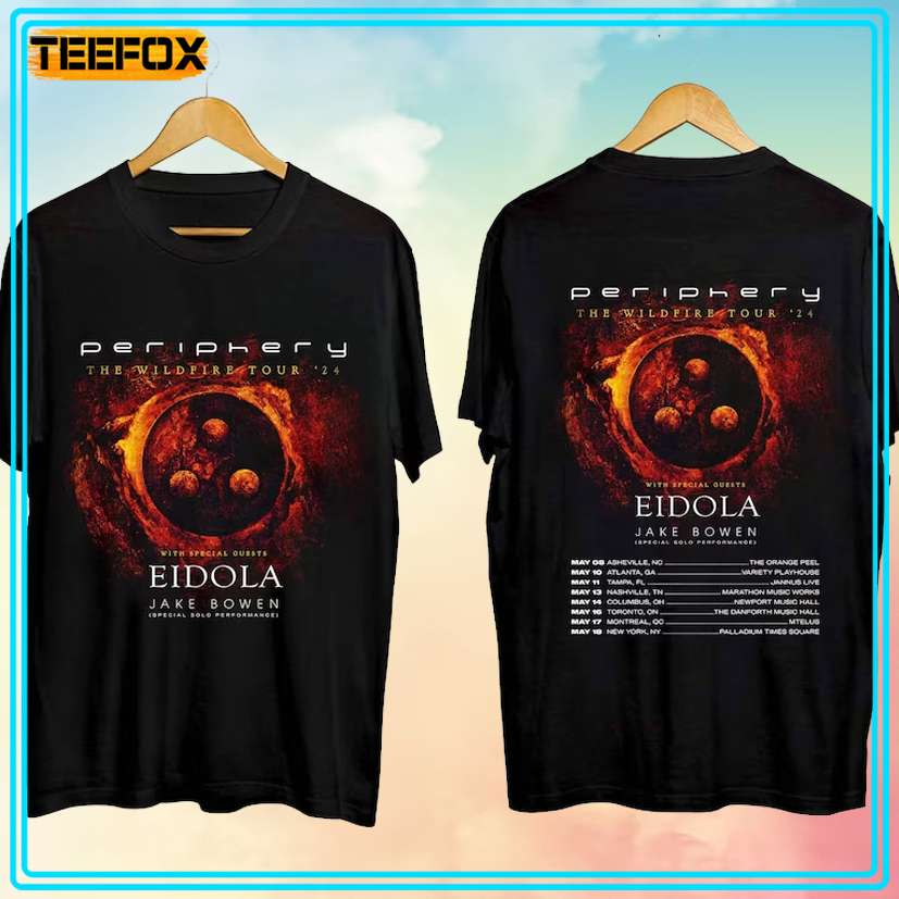 Periphery The Wildfire Tour 2024 Concert T-Shirt