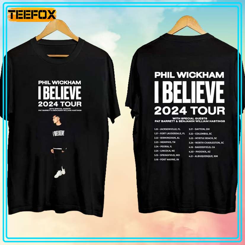 Phil Wickham I Believe Tour 2024 Concert T-Shirt