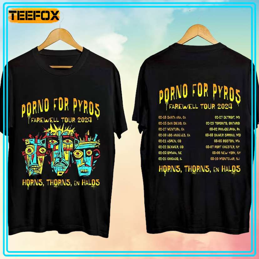 Porno for Pyros Farewell Tour 2024 Concert T-Shirt