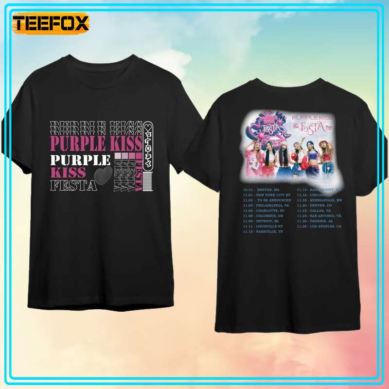 Purple Kiss Kpop Festa Tour 2023 Short-Sleeve T-Shirt