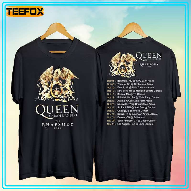 Queen Band Adam Lambert Tour 2023 Short-Sleeve T-Shirt