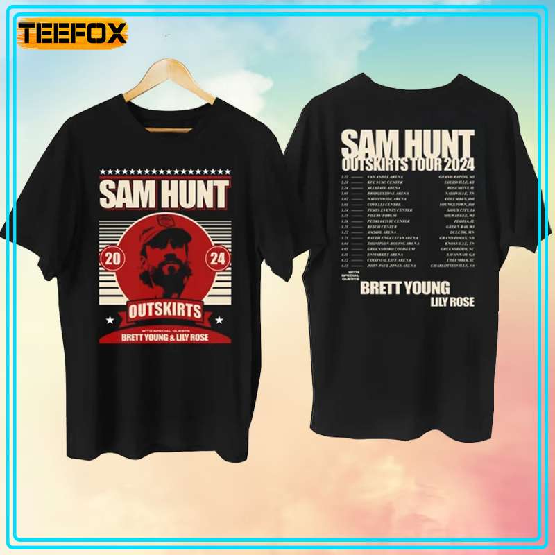 Sam Hunt Outskirts Tour 2024 Short-Sleeve T-Shirt