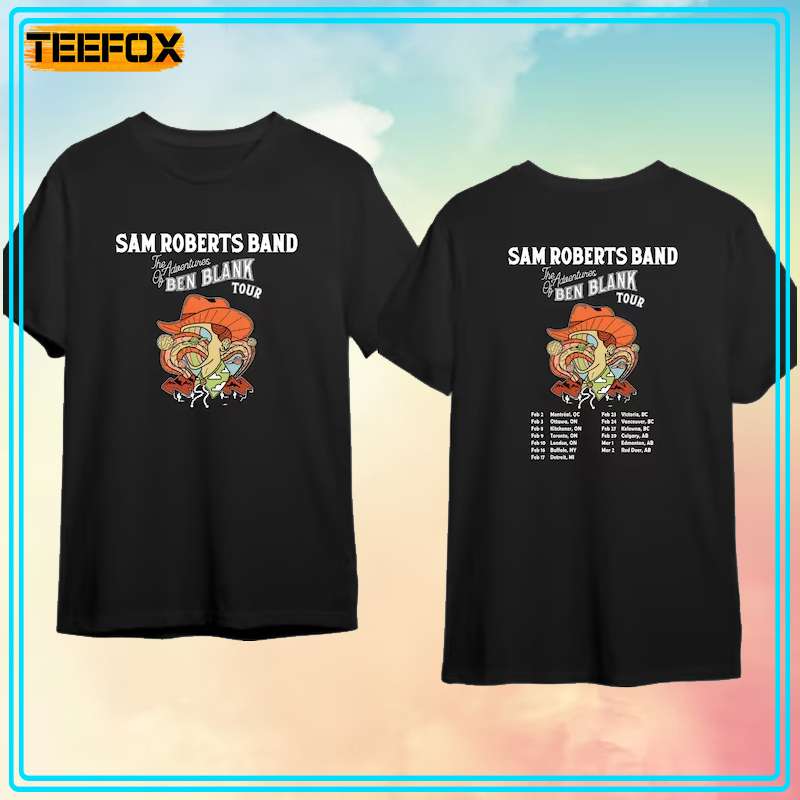 Sam Roberts The Adventures of Ben Blank Tour 2024 Short-Sleeve T-Shirt