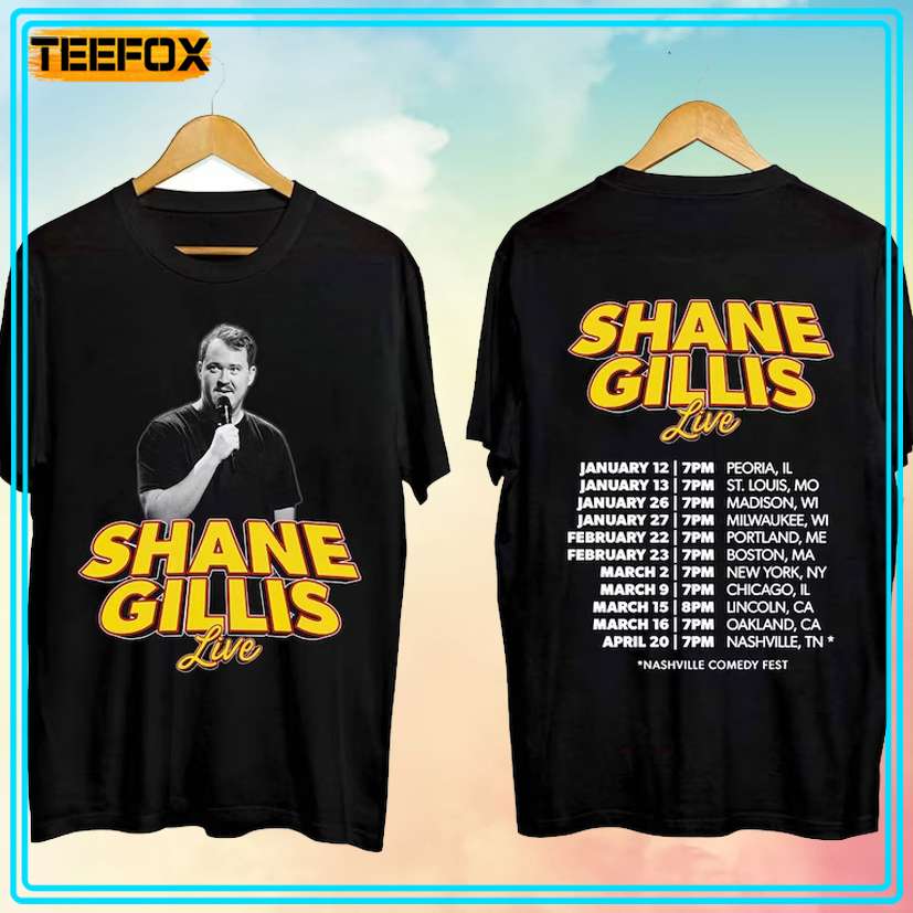 Shane Gillis Live Tour 2024 Concert T-Shirt