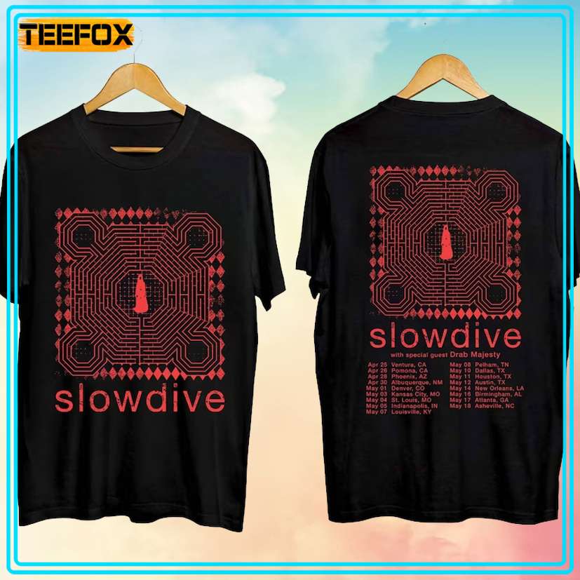 Slowdive Tour 2024 Concert T-Shirt