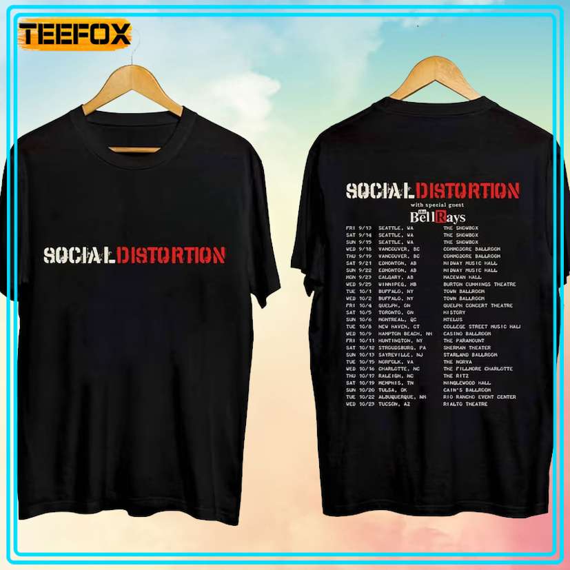 Social Distortion Fall Tour 2024 with Bell Rays T-Shirt