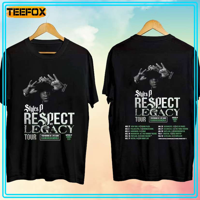 Styles P - Respect My Legacy Tour 2023-2024 Concert T-Shirt