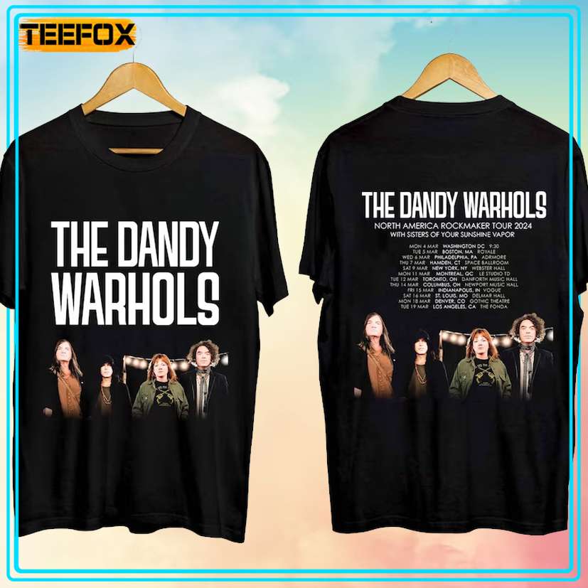 The Dandy Warhols Tour 2024 Concert T-Shirt