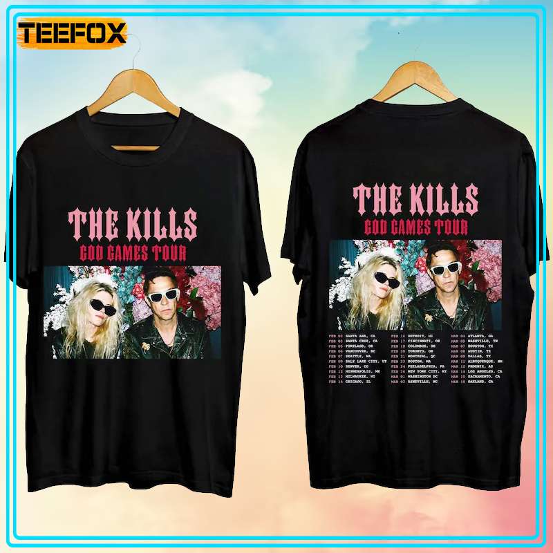 The Kills God Games Tour 2024 Concert Dates T-Shirt