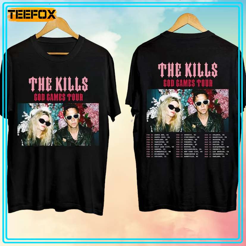 The Kills God Games Tour 2024 Concert T-Shirt