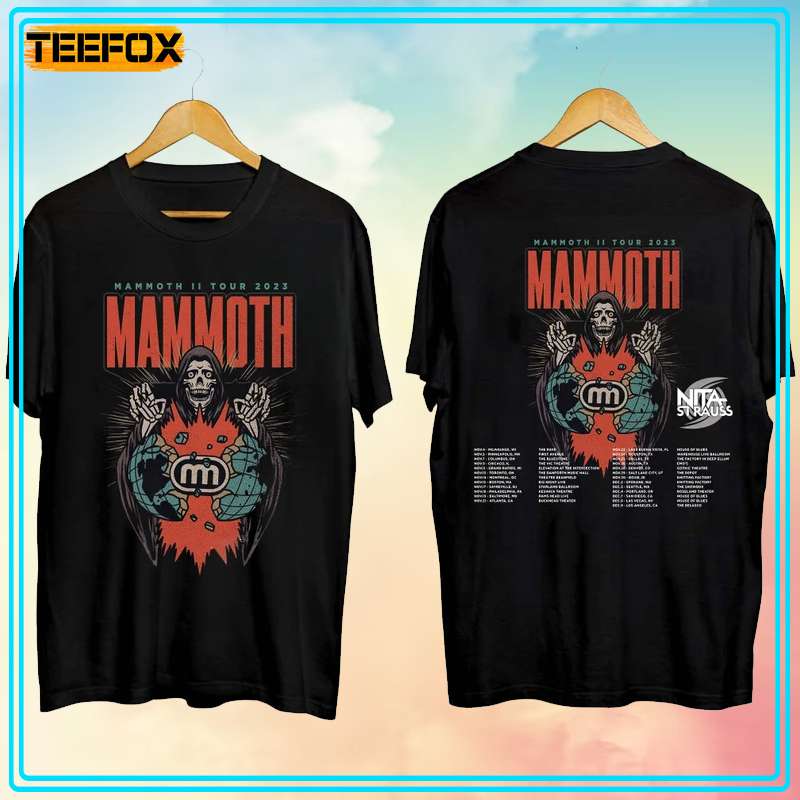 The Mammoth II Tour with Nita Strauss Tour 2023 Short-Sleeve T-Shirt