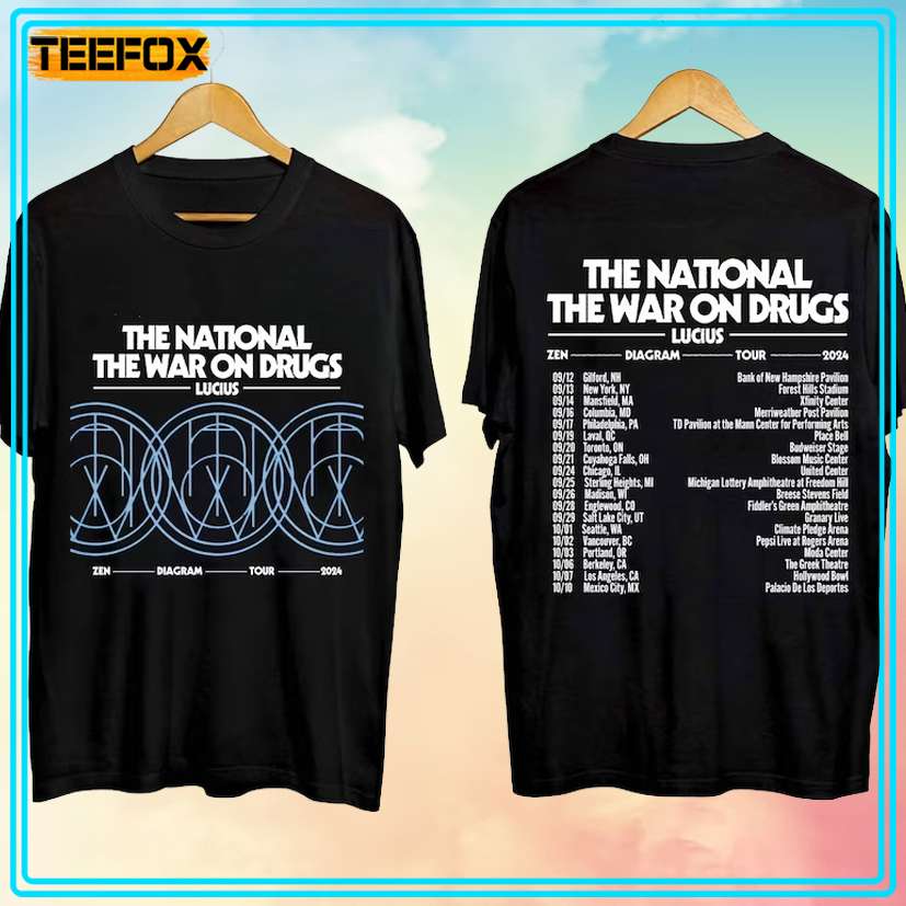 The National and The War on Drugs - Zen Diagram Tour 2024 T-Shirt