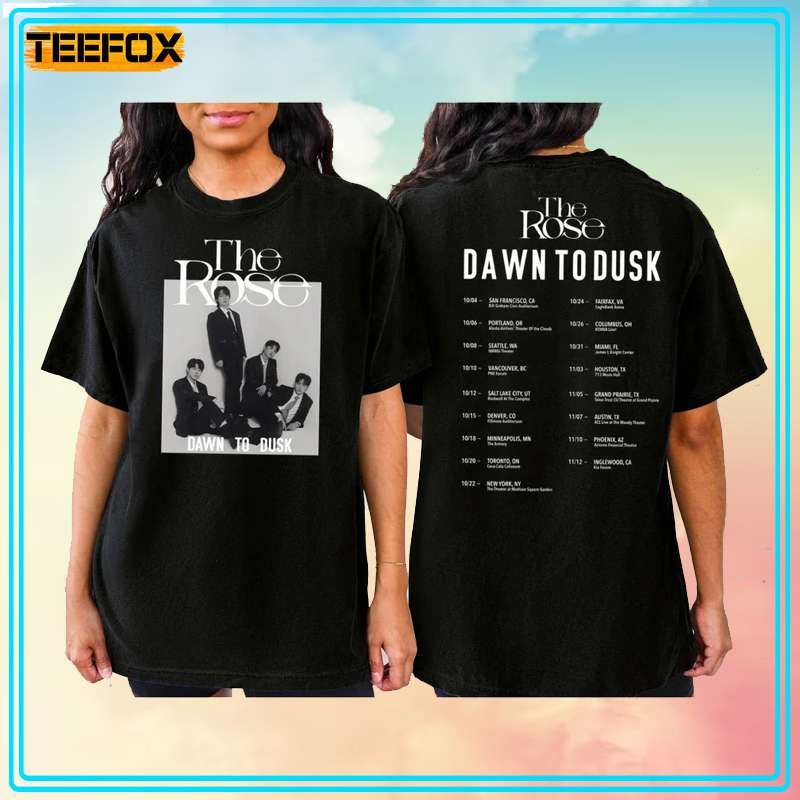 The Rose Dawn To Dusk US and Canada Tour 2023 Concert Unisex T-Shirt