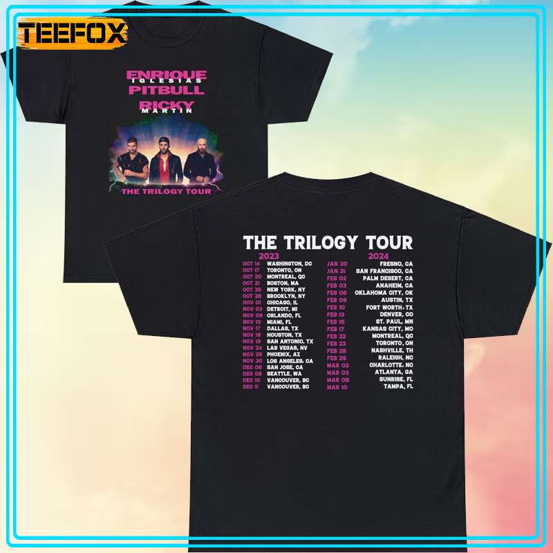 The Trilogy Tour 2023 & 2024 Ricky Martin And Pitbull Short-Sleeve T-Shirt