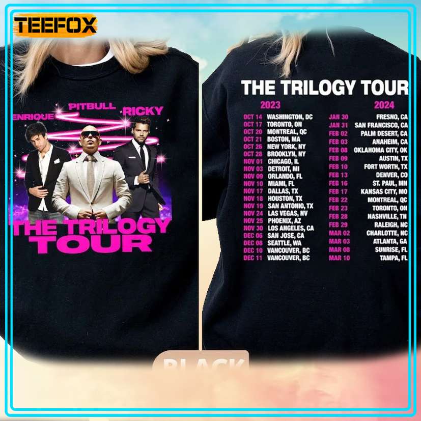 The Trilogy Tour 2023-2024 Enrique Iglesias X Pitbull X Ricky Martin T-Shirt