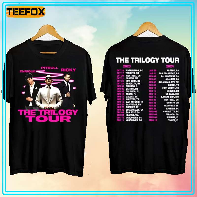 The Trilogy Tour 2024 Enrique Iglesias X Pitbull X Ricky Martin Short-Sleeve T-Shirt