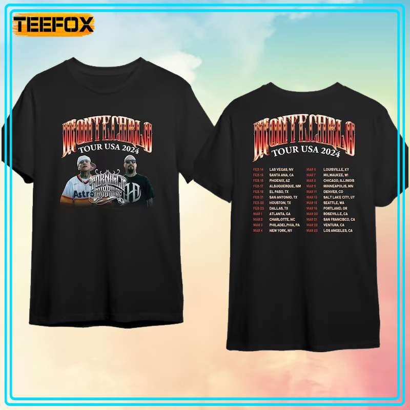 Tornillo Montecarlo Tour USA 2024 Concert Short-Sleeve T-Shirt