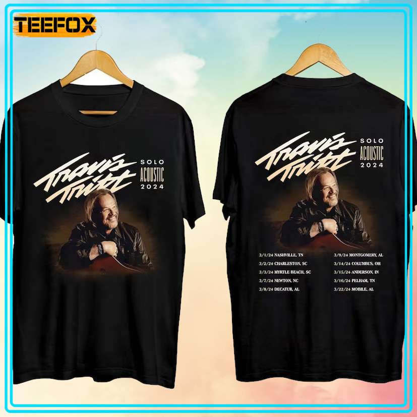 Travis Tritt Solo Acoustic Tour 2024 Concert T-Shirt