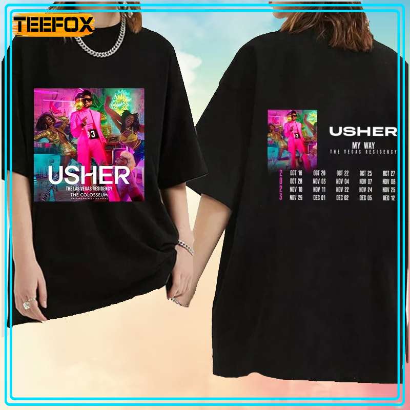 Usher My Way The Vegas Residency Tour 2023 Short-Sleeve T-Shirt