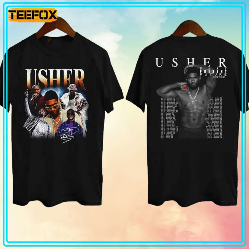 Usher Past Present Future Tour Concert 2024 T-Shirt