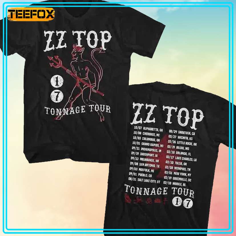 ZZ Top Tonnage Tour 17 Unisex T-Shirt