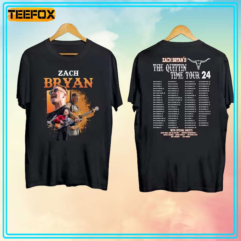 Zach Bryan The Quittin Time Tour 2024 Short-Sleeve T-Shirt