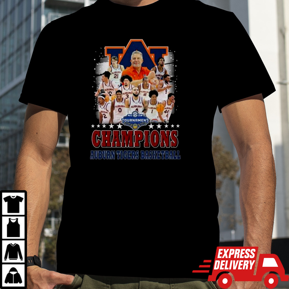 Auburn Tigers Basketball SEC Tournament Champions 2024 Shirt