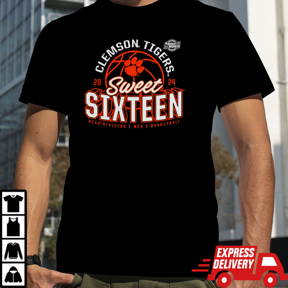 Clemson Tigers 2024 NCAA Men’s Basketball Tournament March Madness Sweet Sixteen Defensive Stance shirt