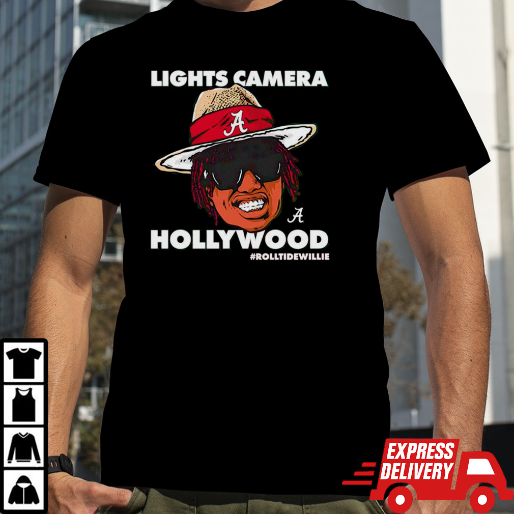 Light camera Hollywood Roll Tide Willie shirt