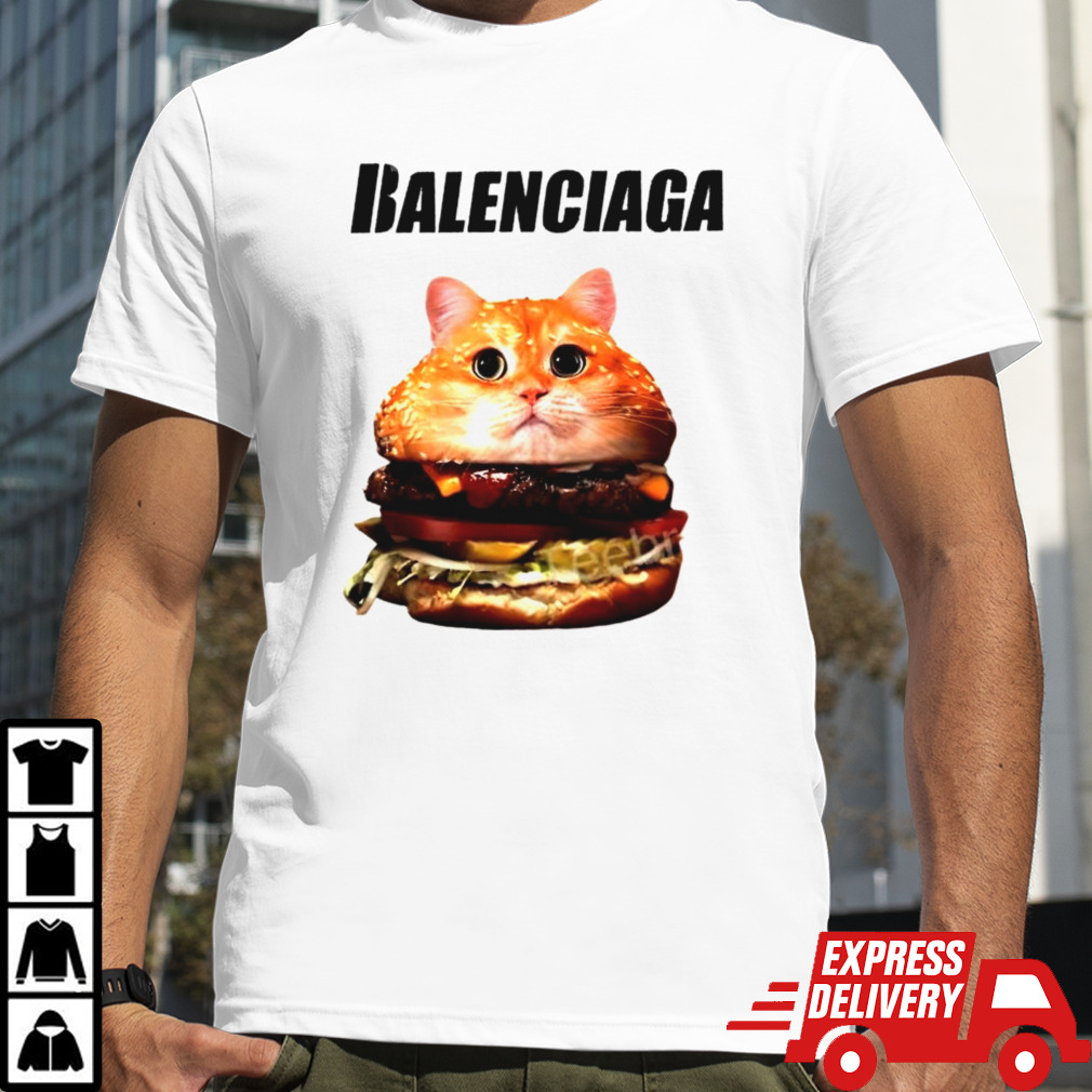 Cat hamburger Balenciaga shirt