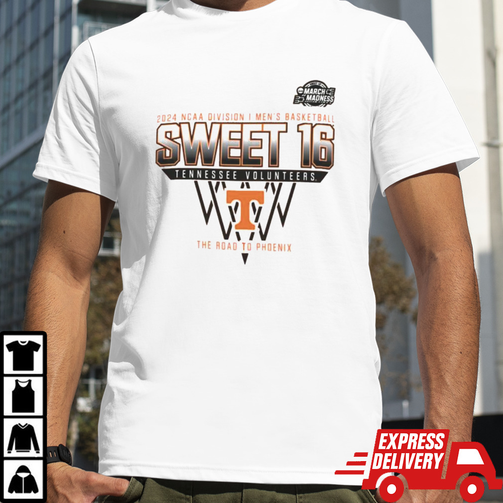 Tennessee Volunteers Sweet 16 DI Men’s Basketball 2024 The Road To Phoenix Shirt