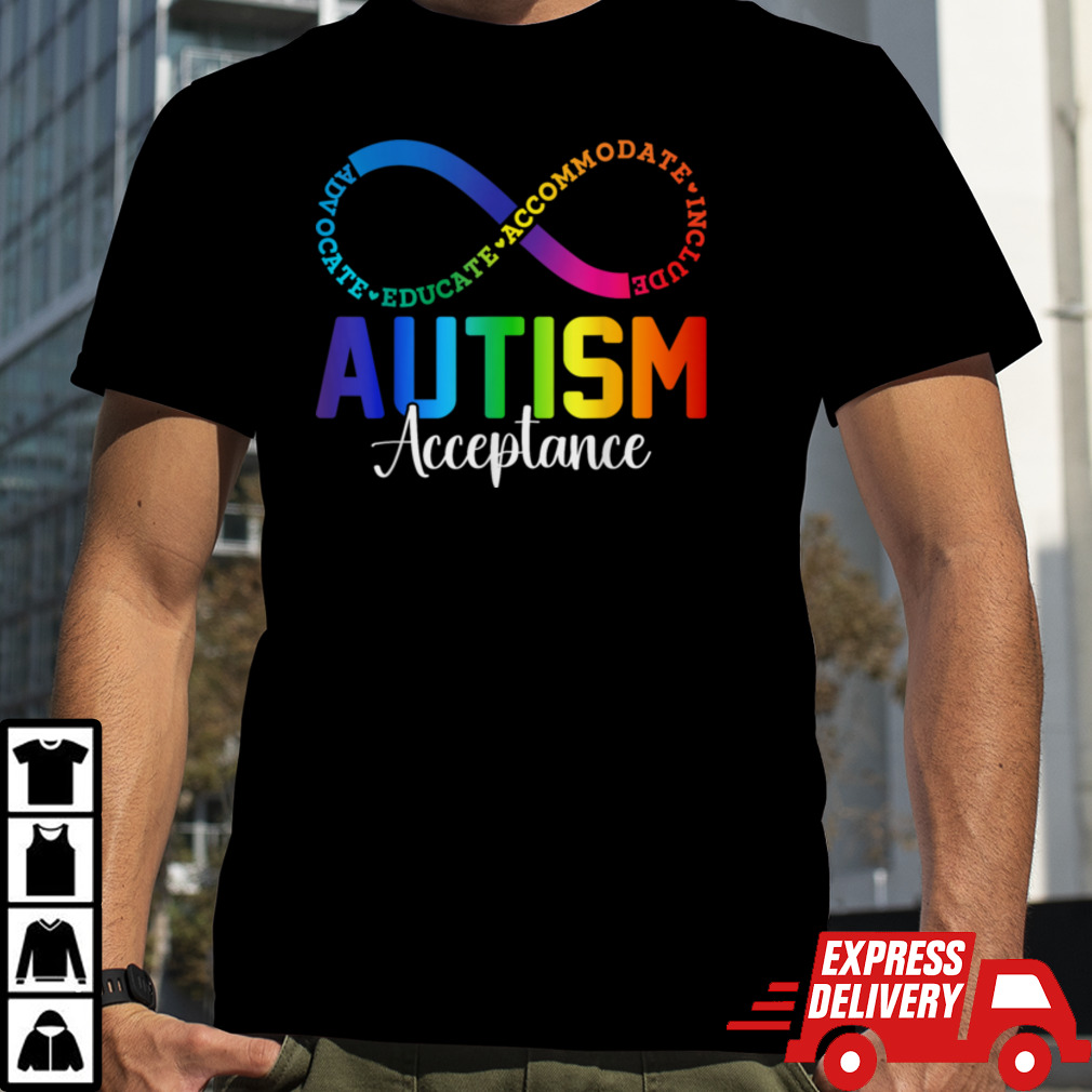 Autism Awareness Acceptance Shirt Infinity Symbol Men Women T-Shirt B0CWWZ6DVN