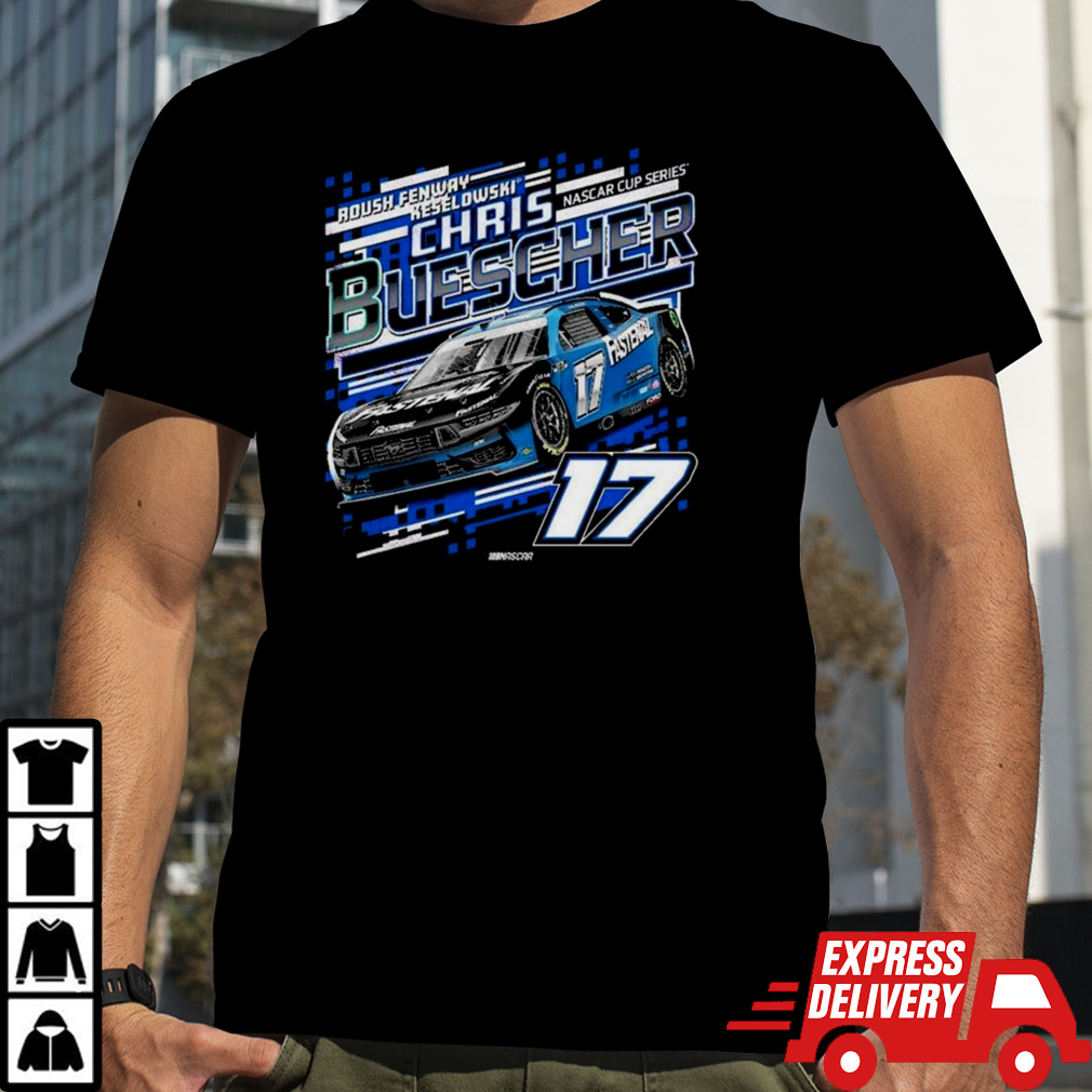 Chris Buescher Checkered Flag Sports Black Patriot T-shirt