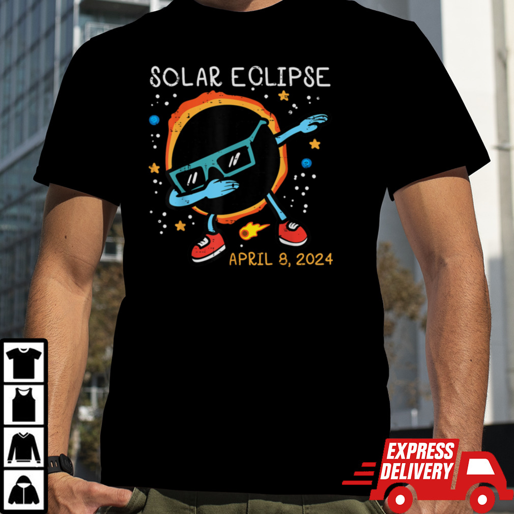 Dab Sun Solar Eclipse 2024 Totality April 8 Men Boys Kids T-Shirt B0CW3P79GQ