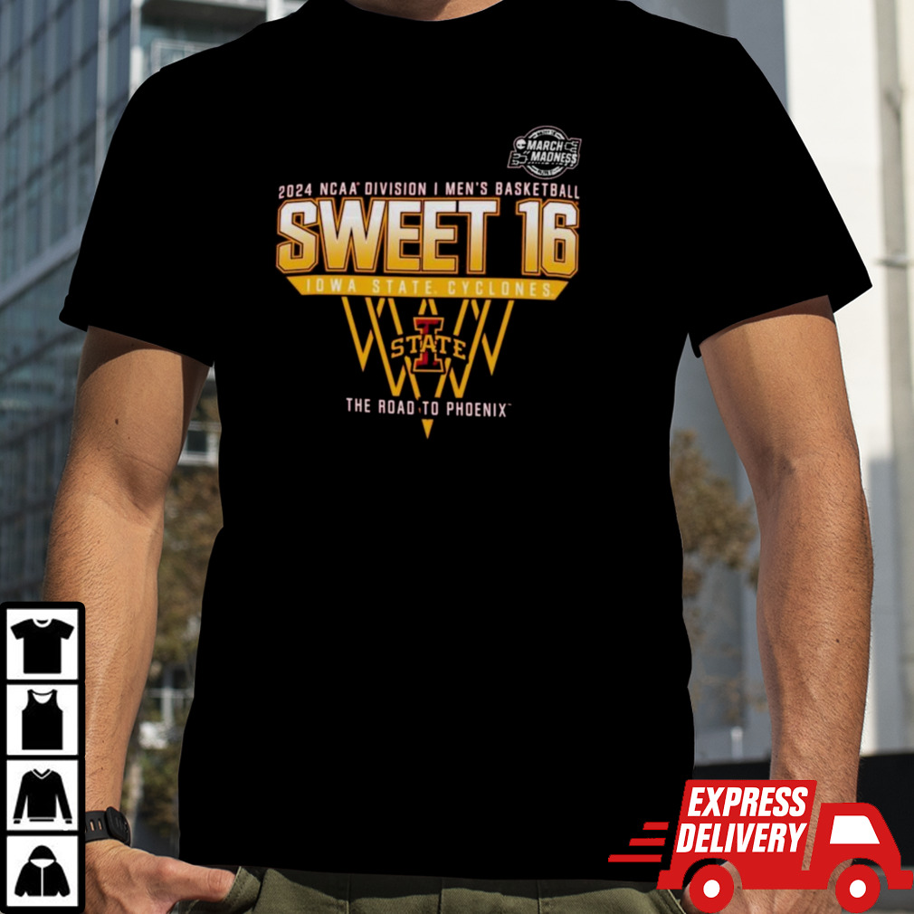 Iowa State Cyclones Sweet 16 DI Men’s Basketball 2024 The Road To Phoenix Shirt