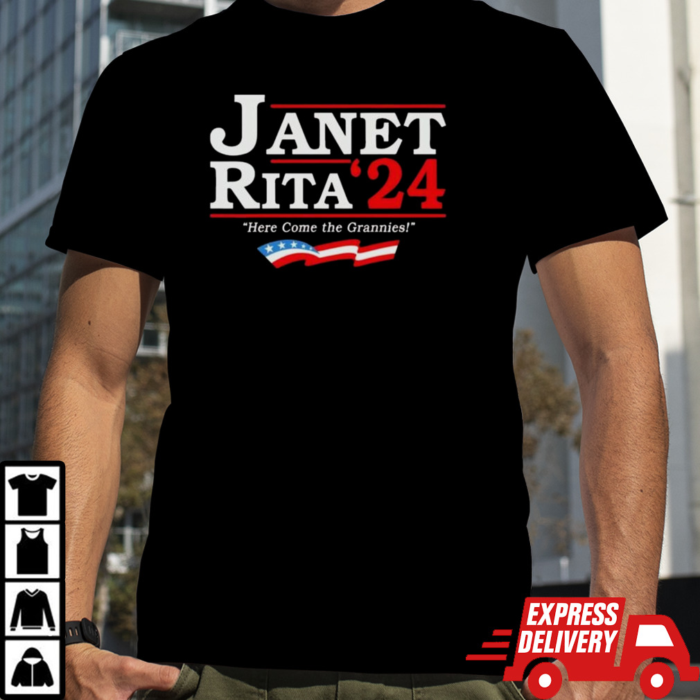 Janet Rita 24 Here Come the Grannies USA Flag Shirt