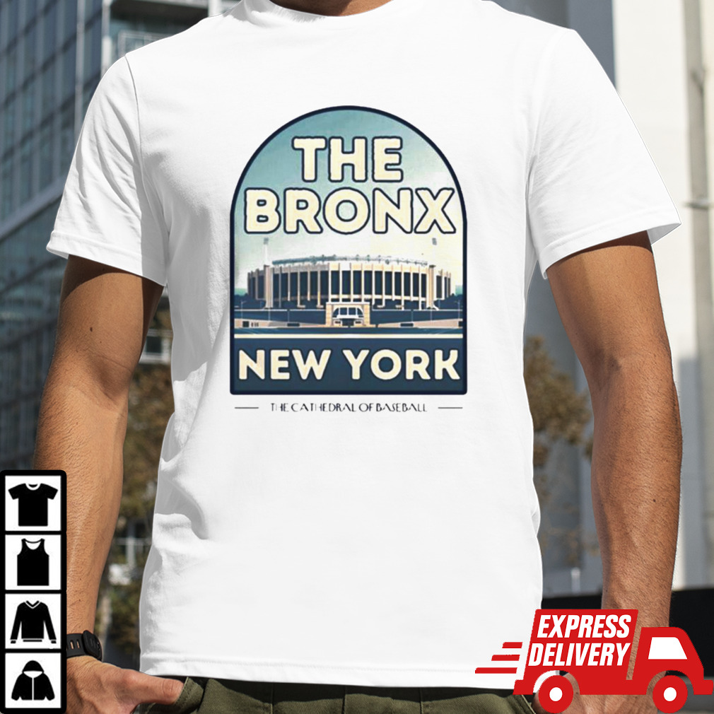 The Bronx New York Minimalistic Stadium The Cathedral Of Baseball T-shirt