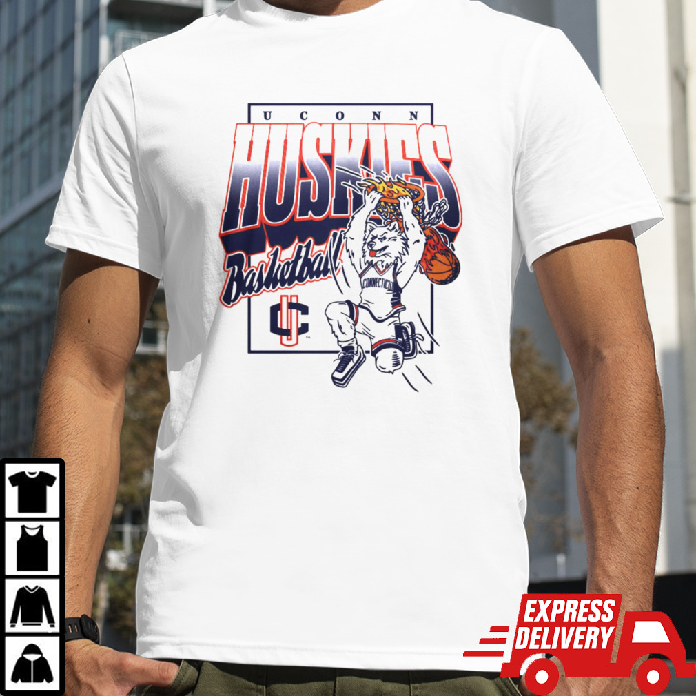 Uconn huskies basketball mascot dunking 2024 shirt