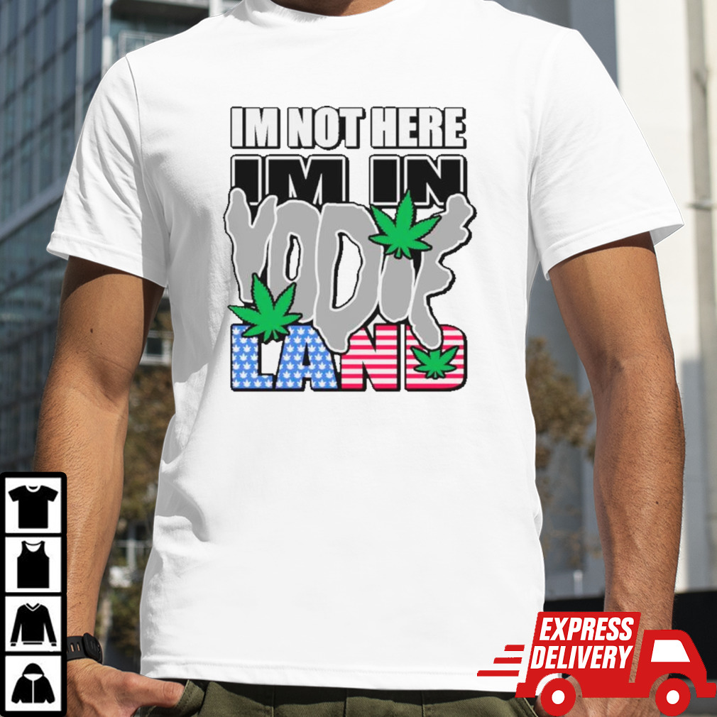 I’m not here I’m in weed USA flag shirt