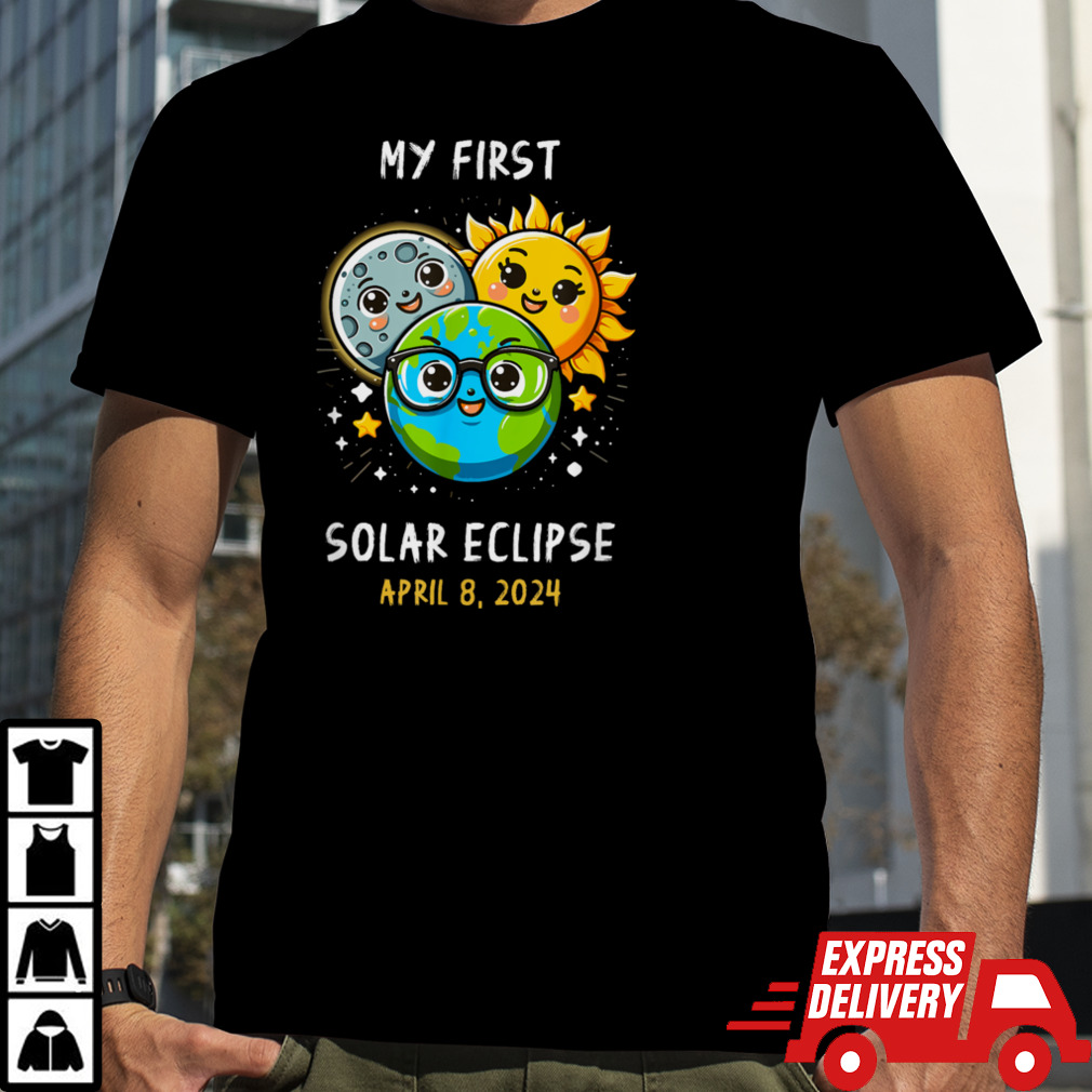 My First Total Solar Eclipse April 8 2024 Toddler Kids T-Shirt B0CXQWGYC3