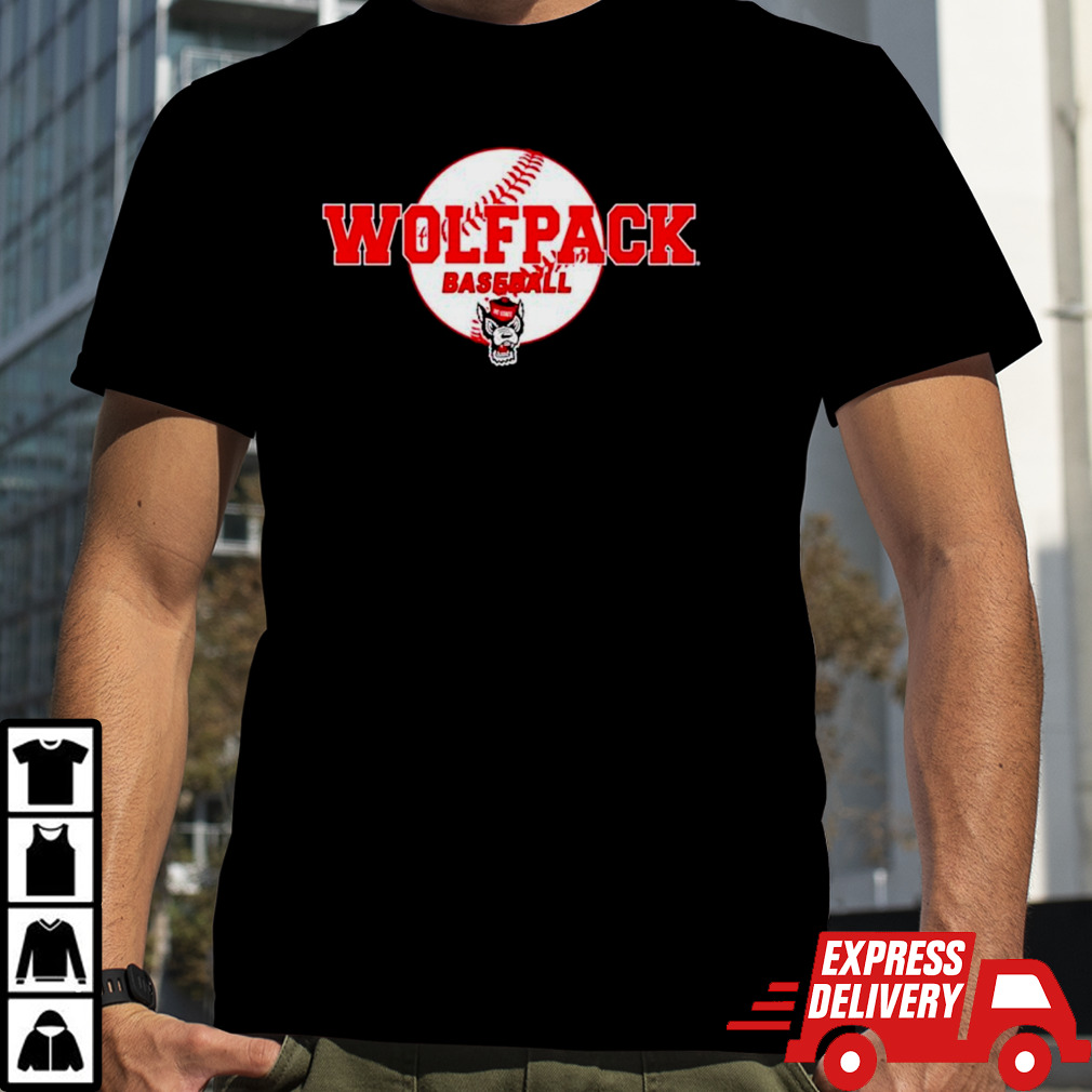 NC State Wolfpack Wolfhead Baseball logo shirt