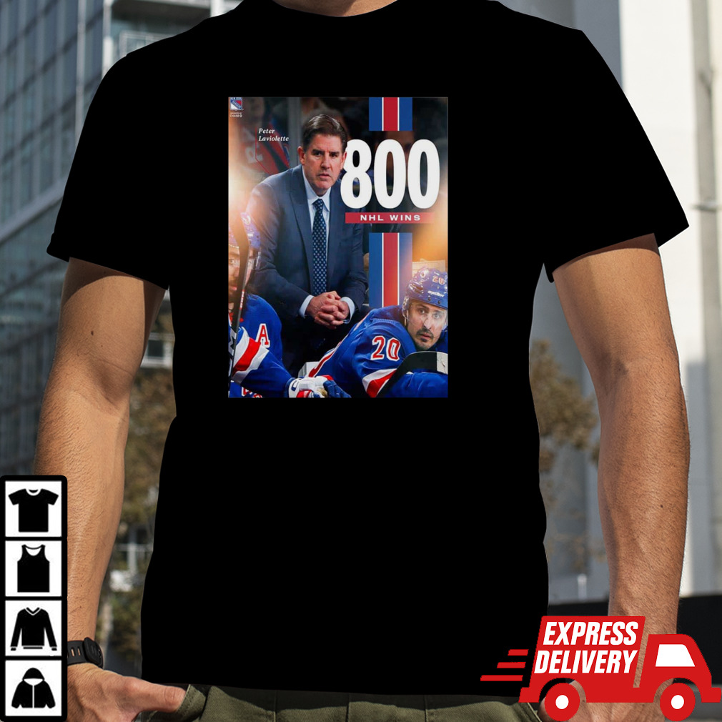 New York Rangers Coach Peter Laviolette With 800 Wins T Shirt