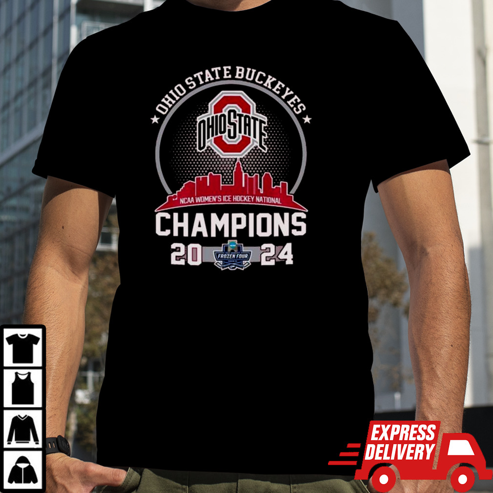 Ohio State Buckeyes Skyline 2024 NCAA Women’s Ice Hockey National Champions Shirt